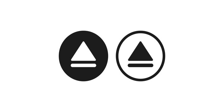 Eject media control buttons with upward pointing arrow and base bar.