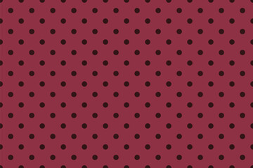 Classic polka dot seamless pattern, maroon and black dotted abstract background for stationery and scrapbooking © The Plaid City