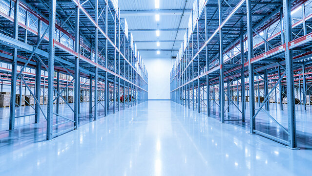 Loading Dock Interior With Open Bay Doors
