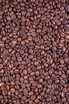 Close-up background of coffee beans