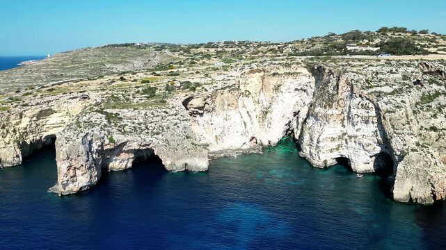 Blue Grotto, Malta, aerial shots