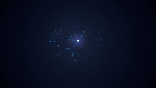 A premium cinematic visualization of an abstract digital brain being scanned by an AI system. Features luminous neural pathways, intelligent node activation, and flowing signal pulses in a seamless 20