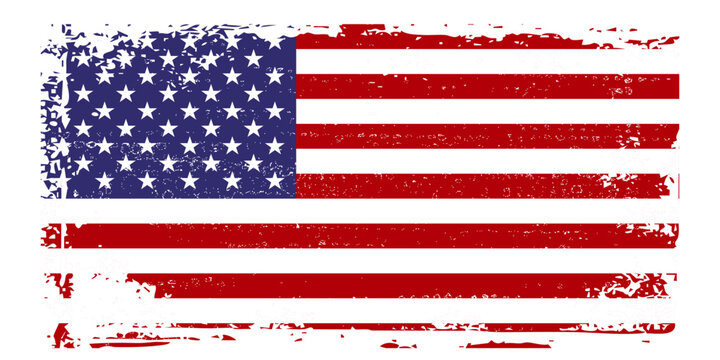 US american flag Grunge texture emblem icon logo banner