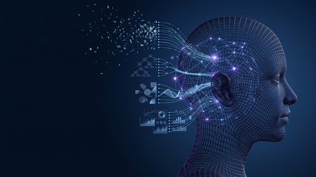 Artificial intelligence and neural network concept