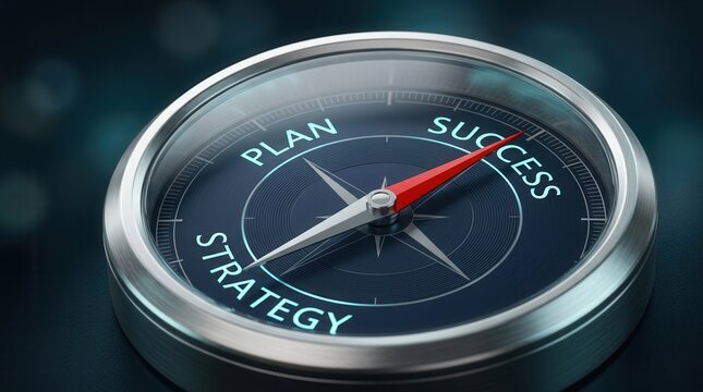 A compass for navigating economic recovery and growth, pointing to strategy and success.