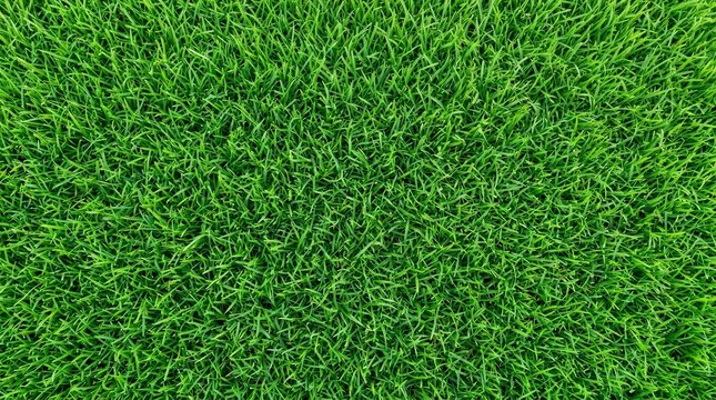 Green turf grass texture and background of a lush grass field.