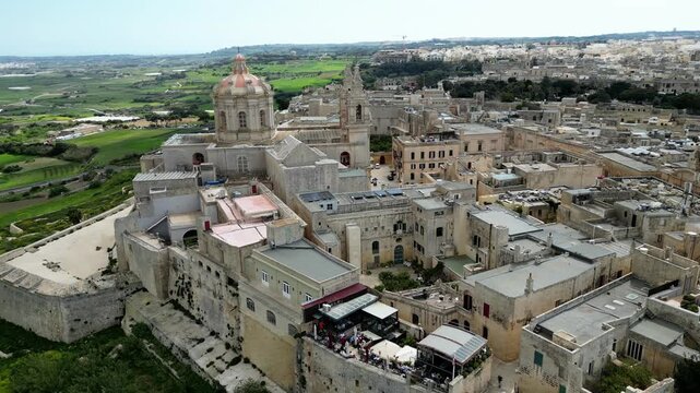 Silent City, Mdina, Malta, aerial shots