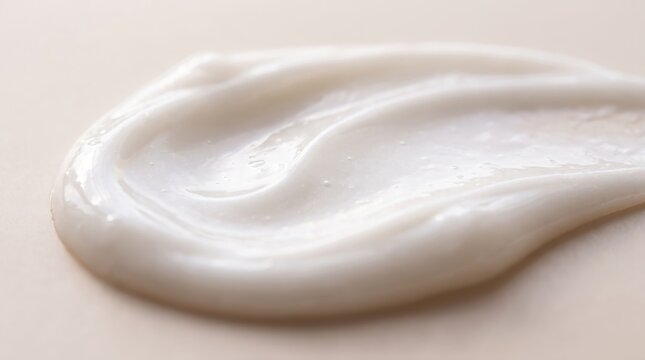 White cosmetic cream or lotion smear with fine texture