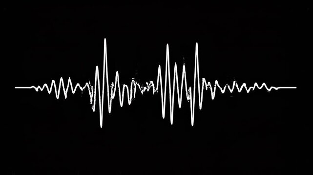 Sound wave progression evolving from simple to complex against a dark background