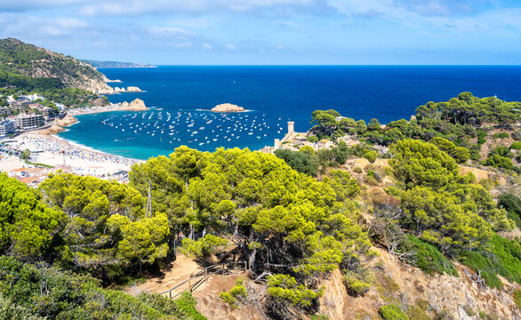 amazing view on Costa Brava coast in Tossa de Mar in Spain