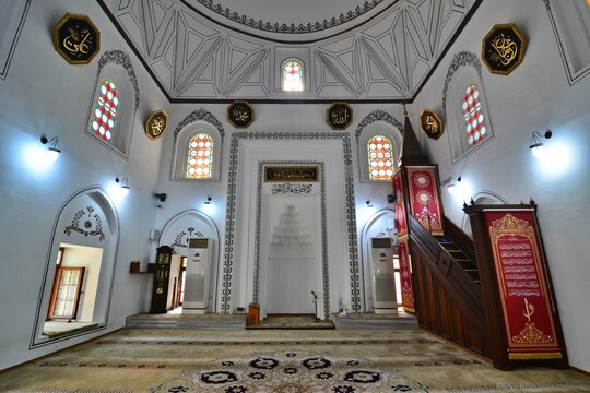 A view of the Hamza Bey Mosque and Complex in the city of Bursa, Turkey.
