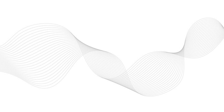 Minimalist gray wave background with flowing lines, abstract smoke vector illustration for corporate branding, elegant curved line pattern for modern website headers and presentation slides