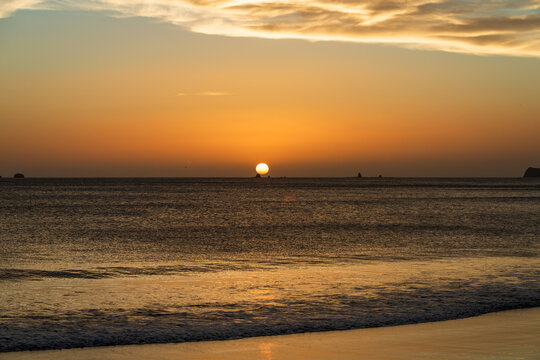 A colourful sunset in Flamingo beach (Guanacaste, Costa Rica). 