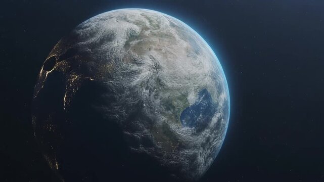 Earth from Space Cinematic Slow Zoom Push-In