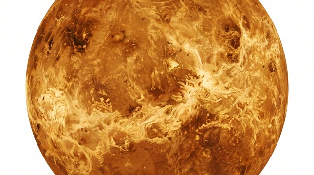 Close-up of the textured surface of Venus with detailed planetary features