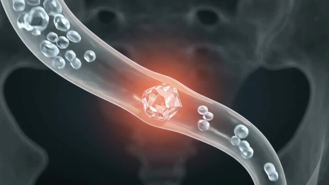 Ureteral Stone Obstructing Urinary Flow Between Kidney and Bladder