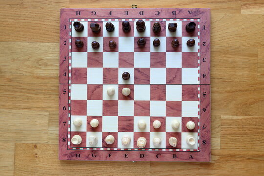 Opening moves in chess called queens gambit. Move pawn and queen.