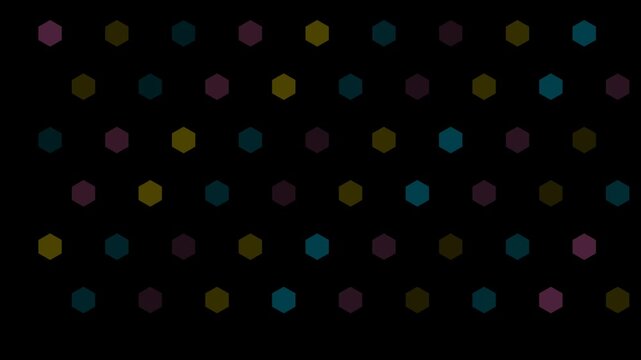 Colorful polka dot pattern background shifting animation