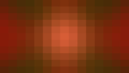 A unique pixelated abstract background featuring a striking gradient of deep red and dark green hues, with a luminous, soft orange glow emanating from the central area © Sumon