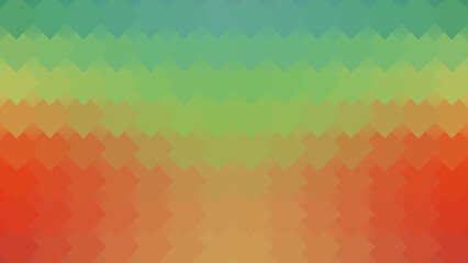 A striking abstract background showcasing a vibrant zigzag geometric pattern with a smooth gradient transition from cool teal and green hues to warm orange and red tones © Sumon