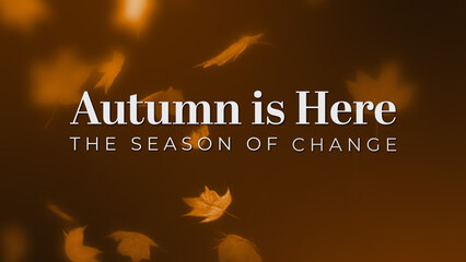 Autumn Falling Leaves Title Intro – Fall Season Video Opener with Warm Gradient for Seasonal Content