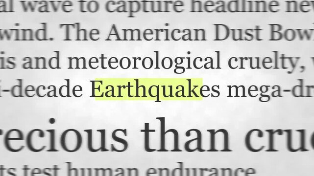 Earthquakes , Seismic Activity and Natural Disaster Preparedness Guide, natural disaster, emergency and climate change concept
