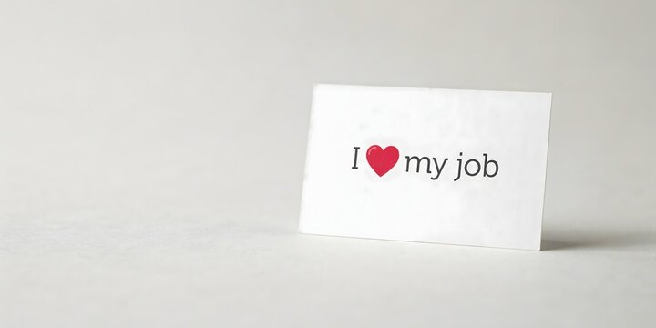 Love Your Job Concept Representing Workplace Happiness Career Satisfaction Employee Motivation And Success