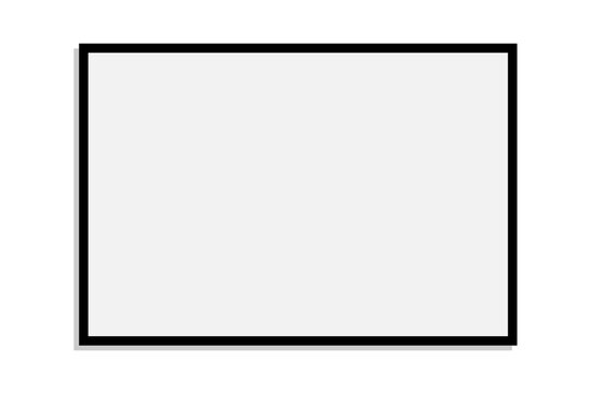 Simple black rectangular frame border with a thin line design