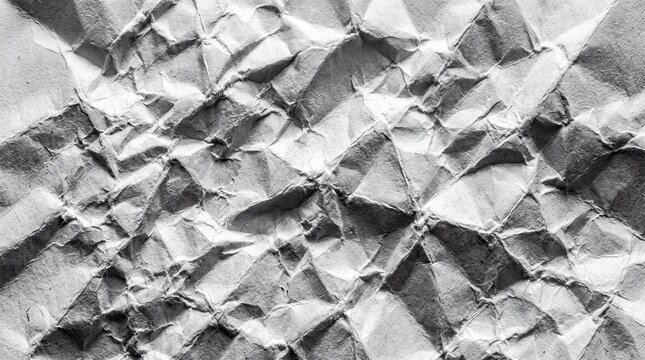 Crumpled Paper Texture Background with Folds and Creases