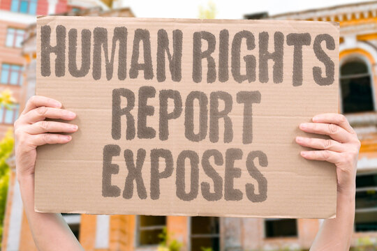 "Human rights report exposes" Documentation reveals systematic violations. VIOLATIONS. DOCUMENTATION. SYSTEMATIC. INVESTIGATION.