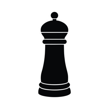 Black silhouette of a pepper mill or salt grinder icon