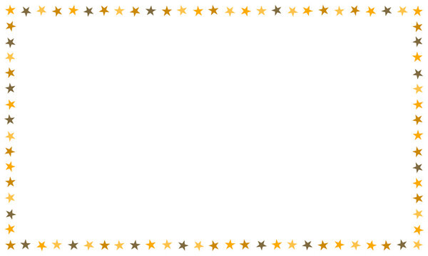 Rotated Gold Stars Rectangle Border Frame