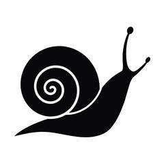 Snail icon, simple flat design of a garden snail with a spiral shell, vector illustration © Tapan