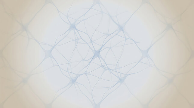 Abstract network of neurons in pastel colors for medical and science research.