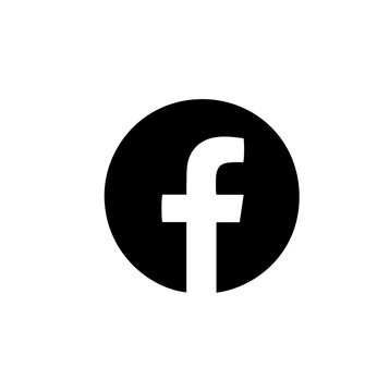 Editorial Stroke Solid Black Facebook Social Media Network Logo Vector Icon for Web and Mobile App UI Design Assets