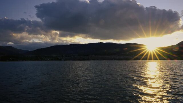 Sunset over Okanagan Lake