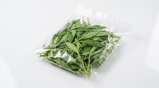 Packaged fresh leaves