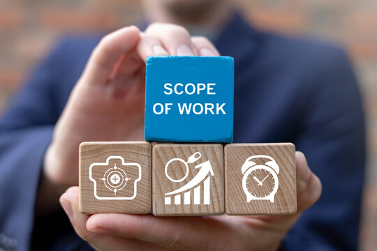 Concept of scope of work in business and finance.