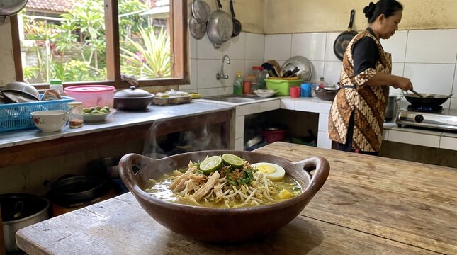 Traditional soto ayam