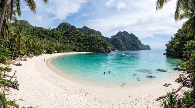 Tropical lagoon beach