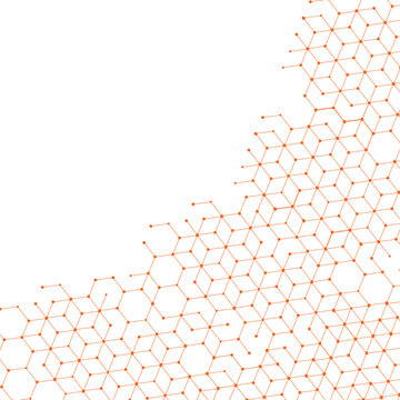 Abstract blue hexagon shape for frame illustration design vector