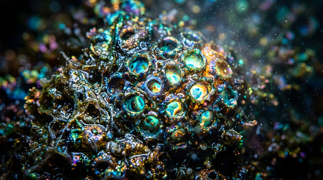 Abstract iridescent macro background for modern marketing logo design and professional digital creative art concepts