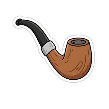 tobacco pipe isolated on white background