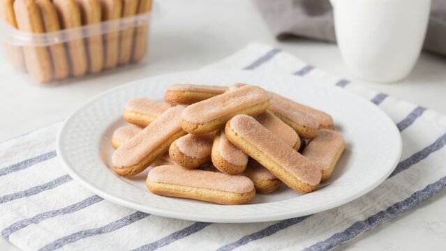 Fresh sweet cookies served on a plate for a delicious snack