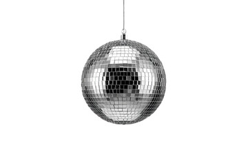 Fototapeta premium Small hanging silver disco ball
