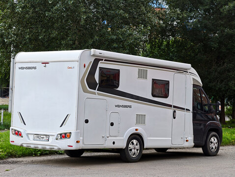 Weinsberg CaraSuite semi-integrated motorhome, built on a Fiat Ducato chassis: Abakan, Russia - August 25, 2026