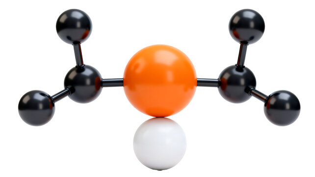 [Transparent Background PNG]Dimethyl Ether Molecule 3D Molecular Model Structure