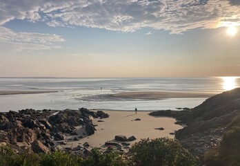 Obraz premium sunrise on the beach in coastal Maine 
