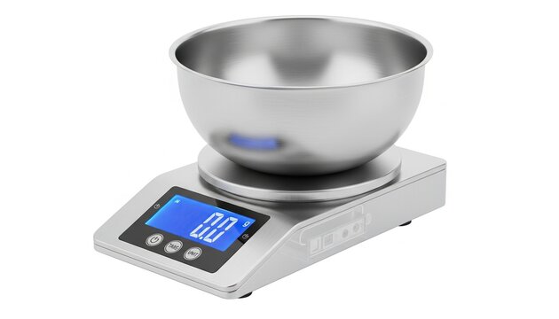 Digital Kitchen Scale with Stainless Steel Bowl for Precise Measurement.
