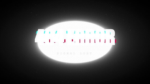 404 lost signal digital glitch error message on dark background
